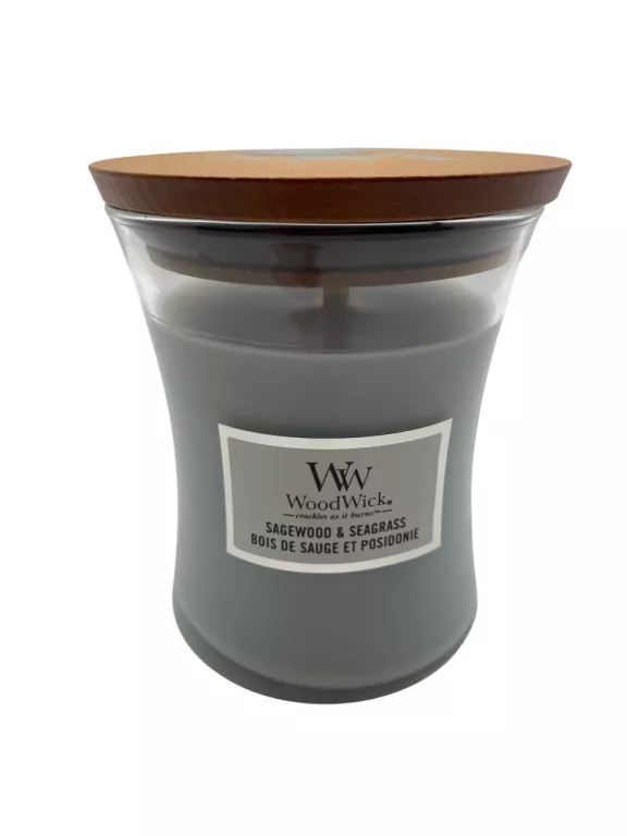 WOODWICK ŚWIECA ŚREDNIA SAGEWOOD & SEAGRASS 275 G