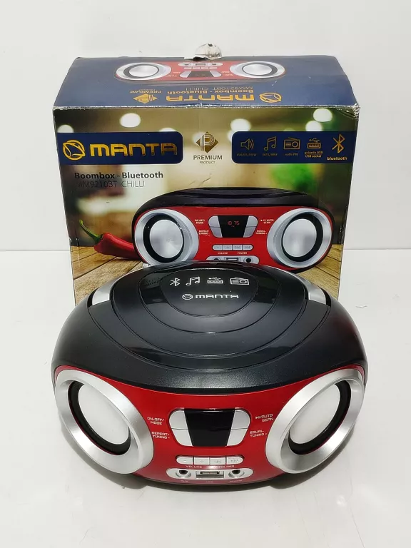 BOOMBOX MANTA BLUETOOTH MM9210BT PUDEŁKO