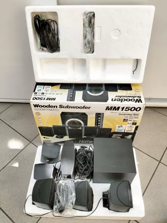 GŁOŚNIKI MANTA HOME THEATER SYSTEM MM 1500 5.1 KOMPLET