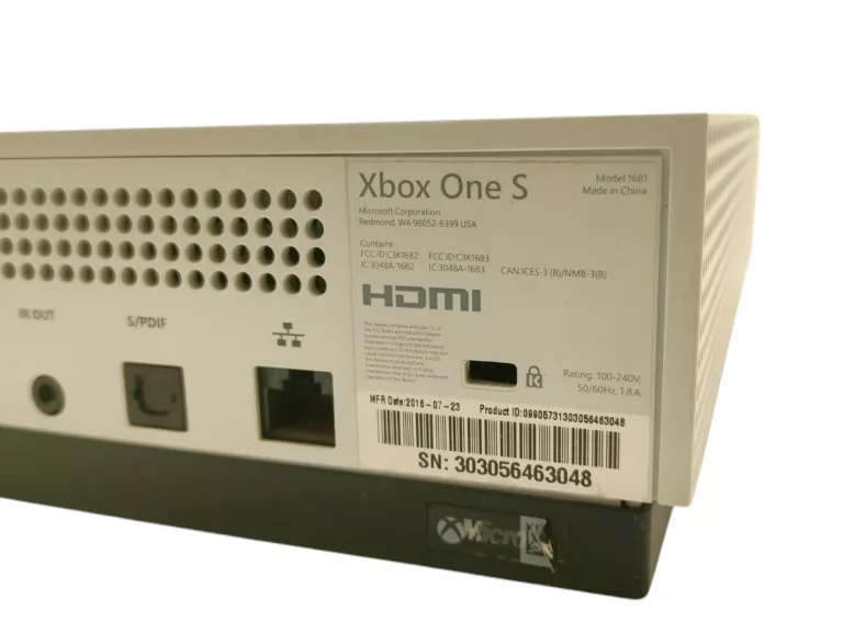 KONSOLA XBOX ONE S 1 TB (1681) + PAD BIAŁY