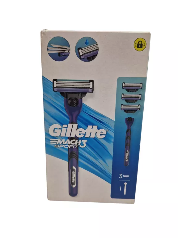 GILLETTE MACH 3 SPORT RĄCZKA + 3 WKŁADY