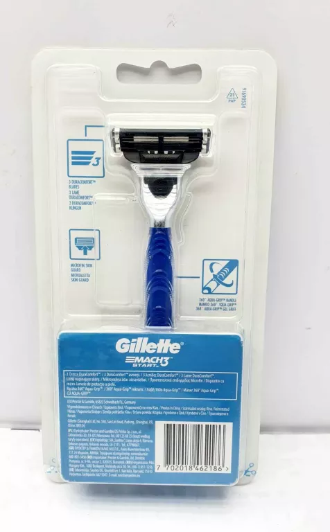 MASZYNKI GILLETTE MACH 3 START PLUS 2 WKŁADY