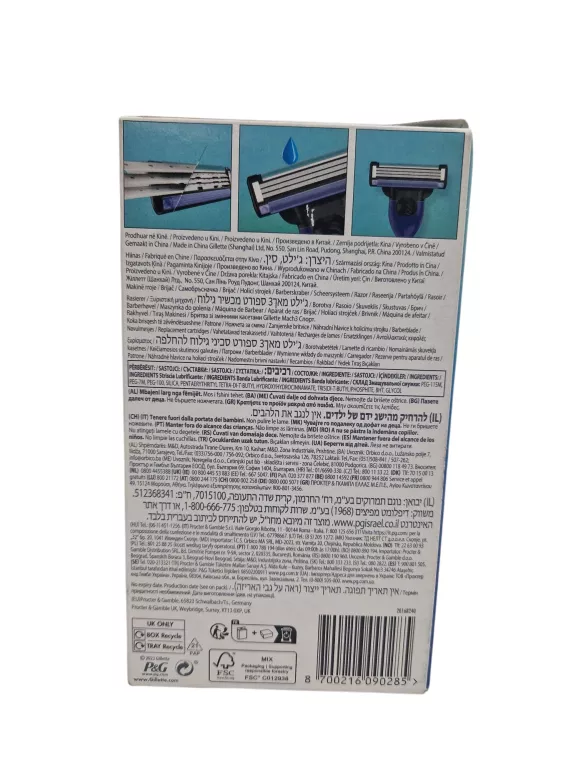 GILLETTE MACH 3 SPORT RĄCZKA + 3 WKŁADY