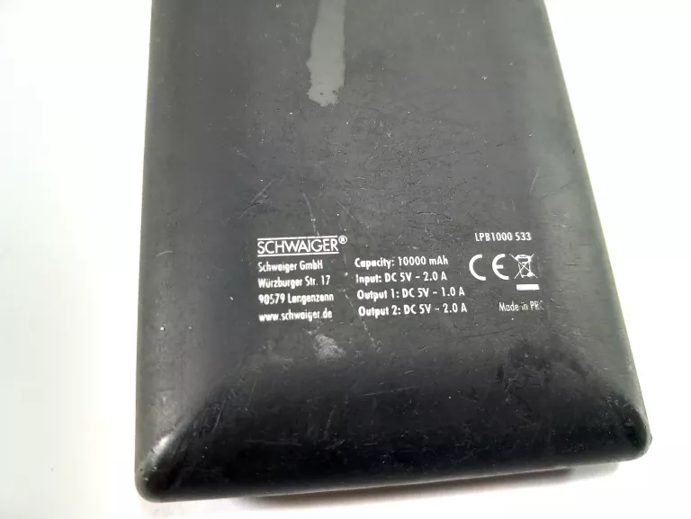 POWERBANK SCHWAIGER LPB1000 1000MAH BN