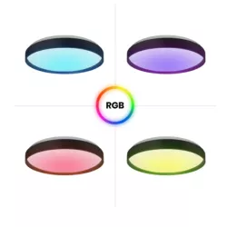 PLAFON LAMPA 36W LED 3000-6000K MILAGRO RINGO RGB ML9965 CZARNY