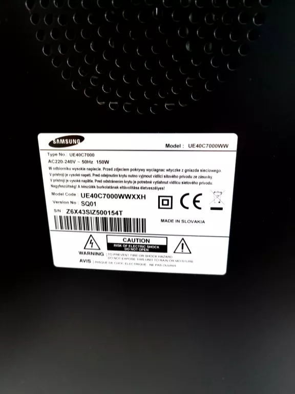 TELEWIZOR SAMSUNG UE40C7000 + PILOT