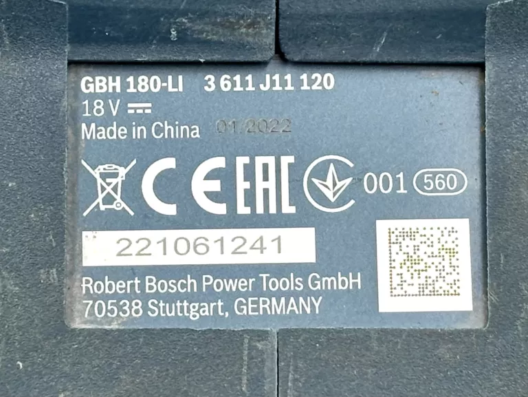 MŁOTOWIERTARKA BOSCH PROFESSIONAL GBH 180-LI + AKUMULATOR 4.0AH ŁADOWARKA