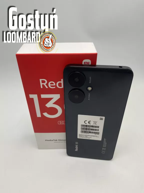 SMARTFON XIAOMI REDMI 13C 4 GB / 128 GB 5G (LTE) CZARNY KOMPLET!