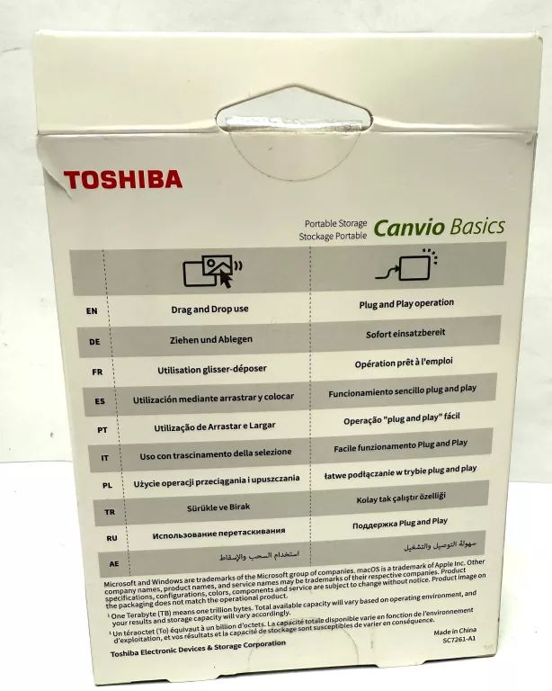 DYSK PRZENOŚNY TOSHIBA CANVIO BASICS 2TB