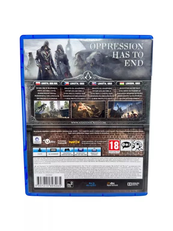 GRA NA PS4 PLAYSTATION 4 ASSASSIN'S CREED SYNDICATE