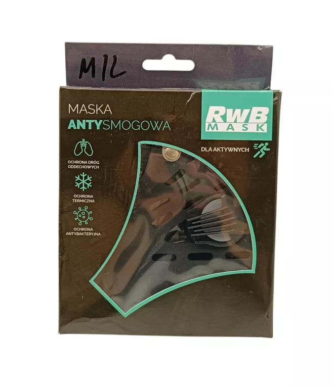 MASKA ANTYSMOGOWA RWB MASK BADANIA CIOP ROZM M/L