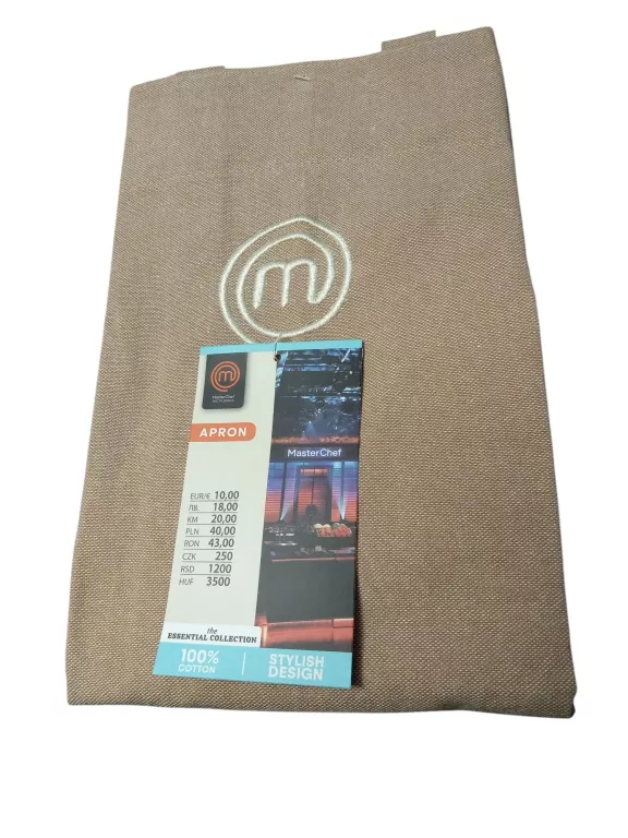 FARTUCH MASTERCHEF BRĄZOWY
