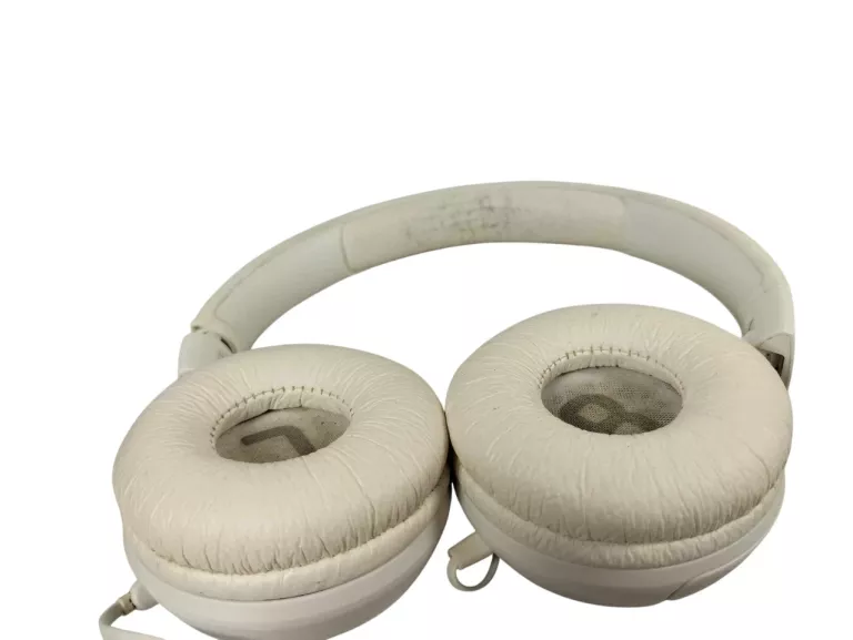 SŁUCHAWKI PRZEWODOWE JBL TUNE 500 BIAŁE NAUSZNE PRZETWORNIK 32 MM