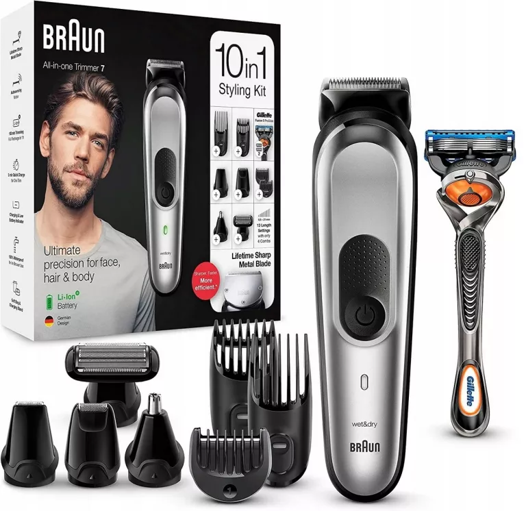 MASZYNKA TRYMER BRAUN ALL-IN-ONE TRIMMER 7 10IN1 STYLIG KIT MGK7220 KOMPLE