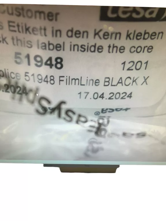 TAŚMA DO ŁĄCZENIA WSTĘG W BIEGU TESA 51948 EASYSPLICE FILMLINE BLACK X