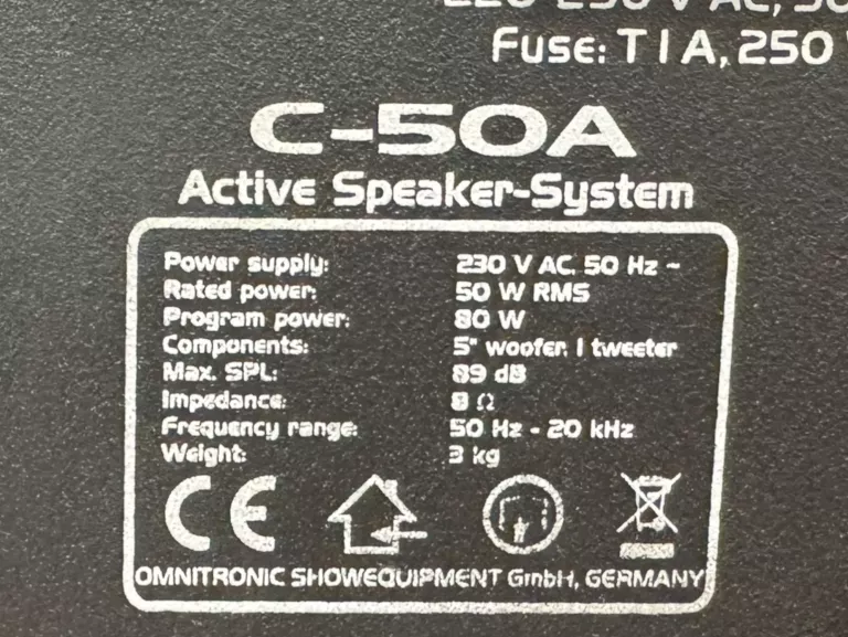 GŁOŚNIK OMNITRONIC C-50A