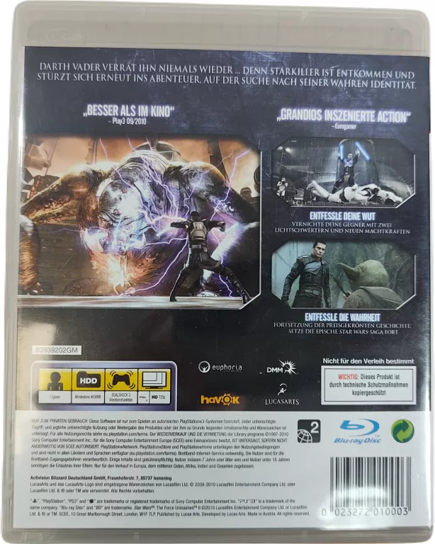 GRA NA KONSOLĘ SONY PLAYSTATION 3 STAR WARS THE FORCE UNLEASHED II