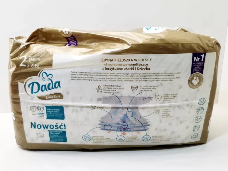 PIELUSZKI DADA EXTRA CARE ROZMIAR 2 44 SZT.