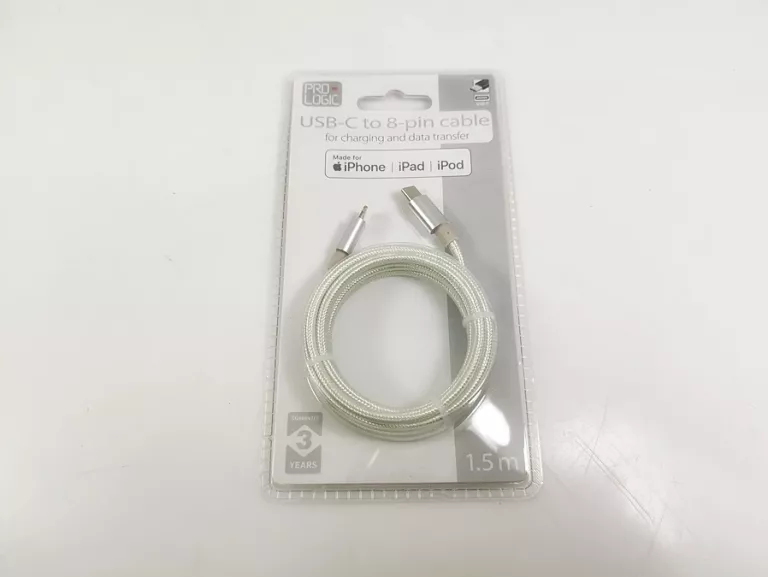 KABEL LOGIC USB TYP C - APPLE LIGHTNING 1,5 M SREBRNY