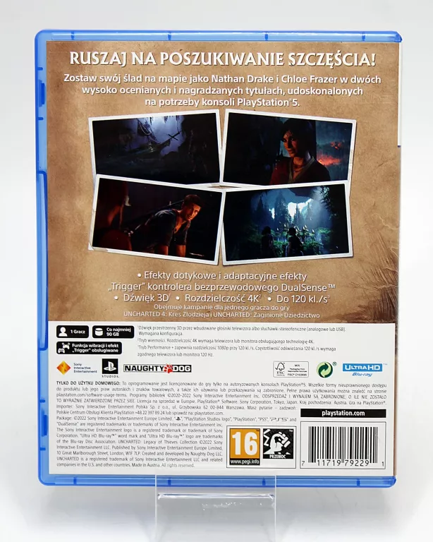 GRA NA KONSOLĘ PLAYSTATION 5 PS5 UNCHARTED KOLEKCJA DZIEDZICTWO ZŁODZIEI