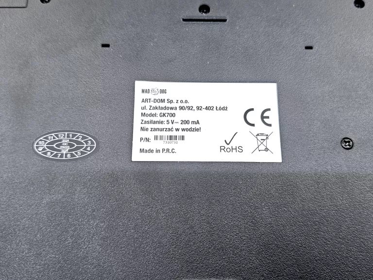 KLAWIATURA MAD DOG GK700