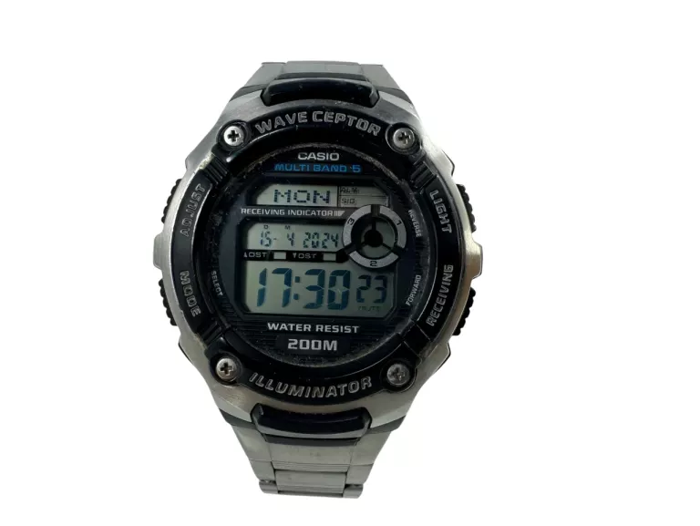 MESKI KWARCOWY ZEGAREK CASIO WV-200E-1AVEF WAVE CEPTOR