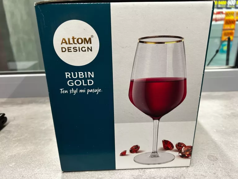 KIELISZKI DO WINA RUBIN GOLD 530 ML