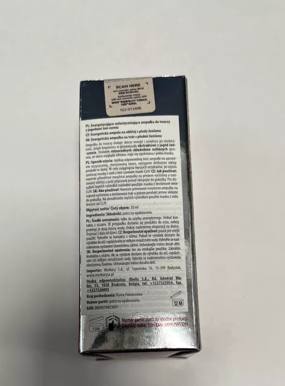 CLIV AMPUŁKA PRZECIWSTARZENIOWA GINSENG BERRY PREMIUM AMPOULE - 30 ML