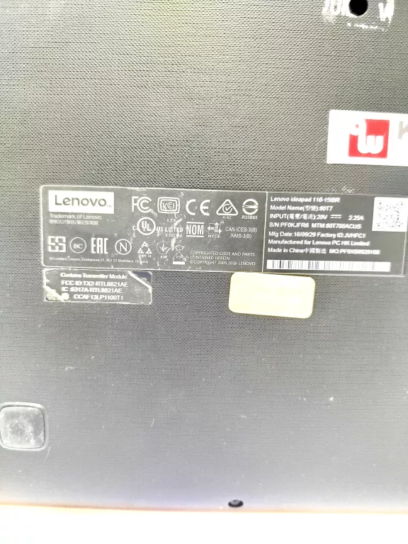 LAPTOP LENOVO IDEAPAD 110 WIN10/120GB/4GB/CPU N3710/+ŁAD