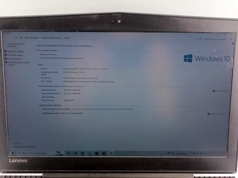LAPTOP LENOVO LEGION Y520-15IKBN 15,6 " INTEL CORE I7 8 GB / 512 GB