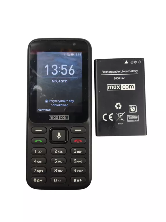 TELEFON MAX COM SMARTY FEATURE 2 BATERIE W ZESTAWIE
