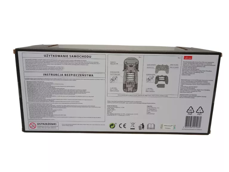 SAMOCHÓD ZDALNIE STEROWANY RASTAR MCLAREN SENNA ŻÓŁTY 1:18