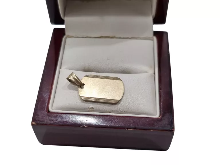 ZŁOTA ZAWIESZKA PR. 585 PROSTOKĄT