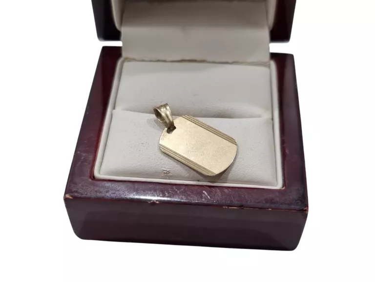 ZŁOTA ZAWIESZKA PR. 585 PROSTOKĄT