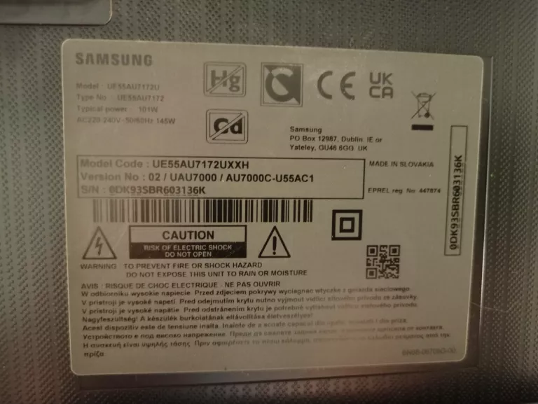 TELEWIZOR SAMSUNG UE55AU7172