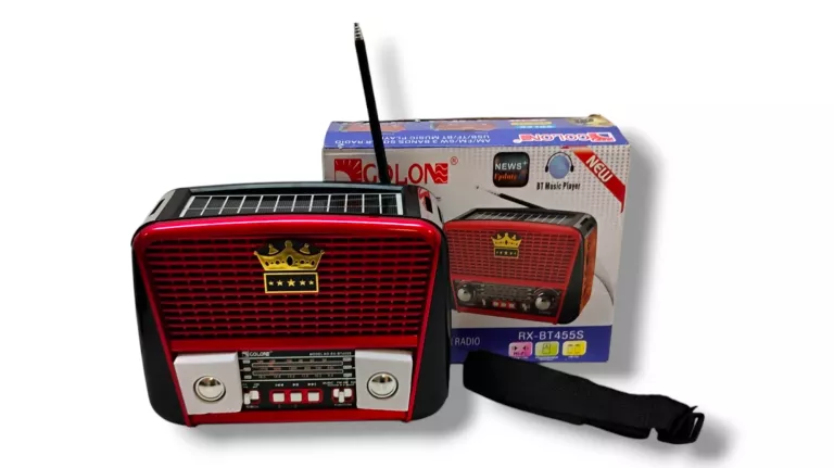 RADIO KUCHENNE PRZENOŚNE RETRO BLUETOOTH SOLAR GOLON RX-BT455S