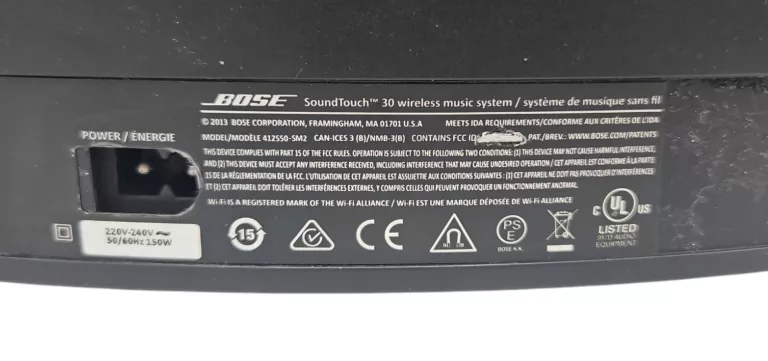 GŁOŚNIK PRZENOŚNY BOSE SOUNDTOUCH 30 412550-SM2 /BRAK PILOTA