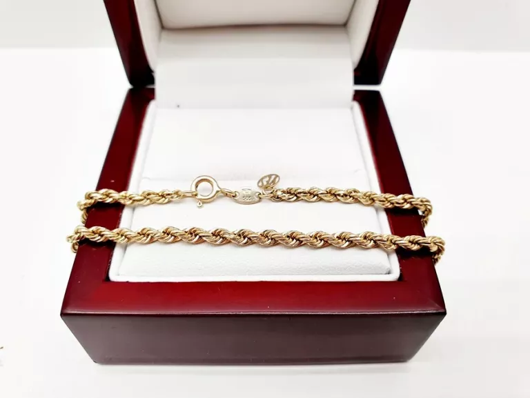 PIĘKNA ELEGANCKA ZŁOTA BRANSOLETKA Y E S P585 14CT 1,59G 19 CM