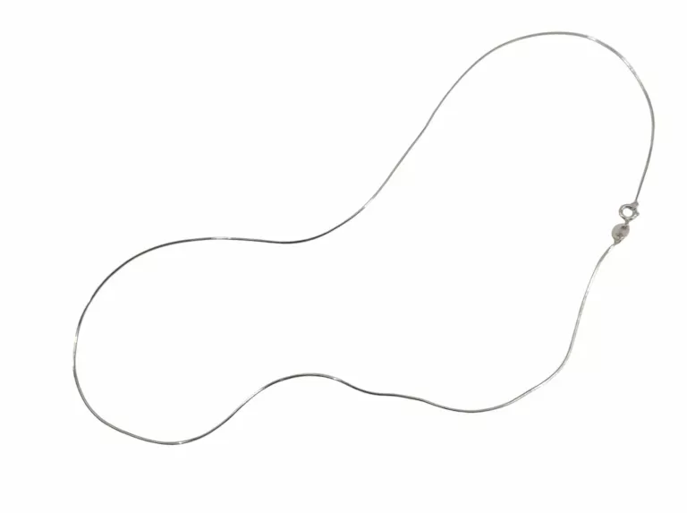 SREBRNY KLASYCZNY ŁANCUSZEK ŻMIJKA 45CM 25