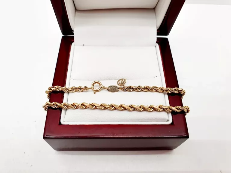 PIĘKNA ELEGANCKA ZŁOTA BRANSOLETKA Y E S P585 14CT 1,59G 19 CM