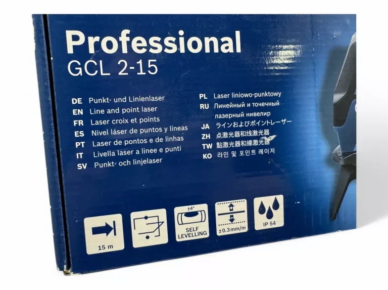 LASER WIELOFUNKCYJNY BOSCH PROFESSIONAL GCL 2-15 15 M JAK NOWY!!