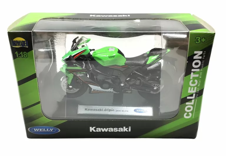 MODEL WELLY MOTOCYKL KAWASAKI NINJA ZX-10R POWYSTAWOWY