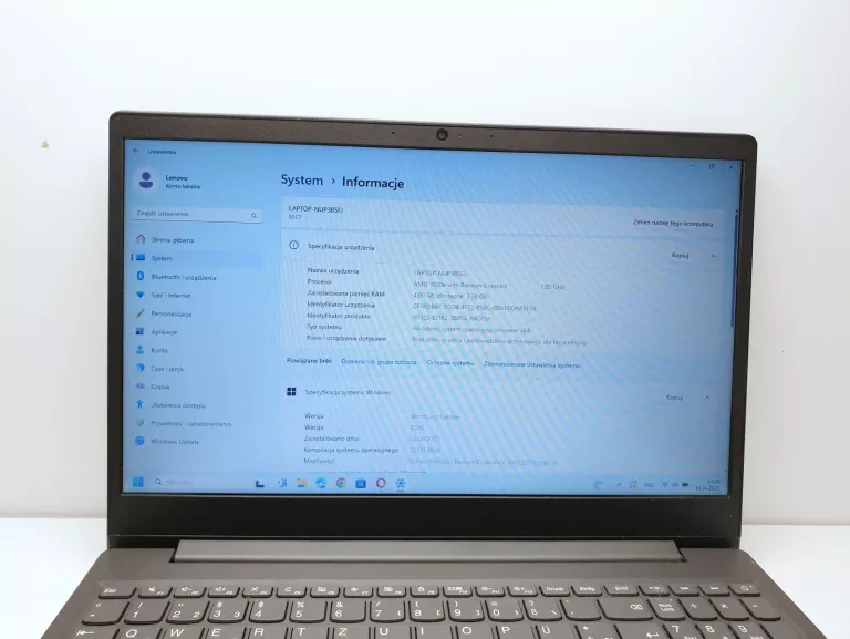LAPTOP LENOVO V15-ADA 82C7 4GB/250GB AMD3020E WIN 11