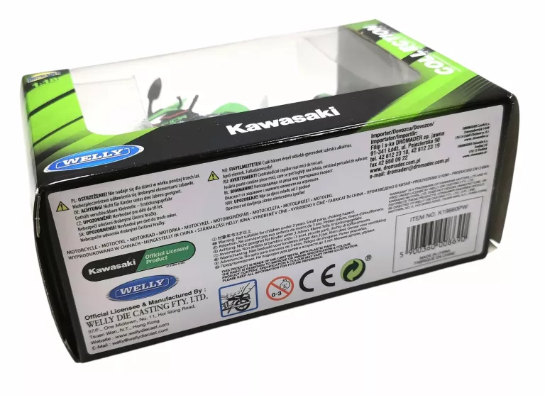 MODEL WELLY MOTOCYKL KAWASAKI NINJA ZX-10R POWYSTAWOWY