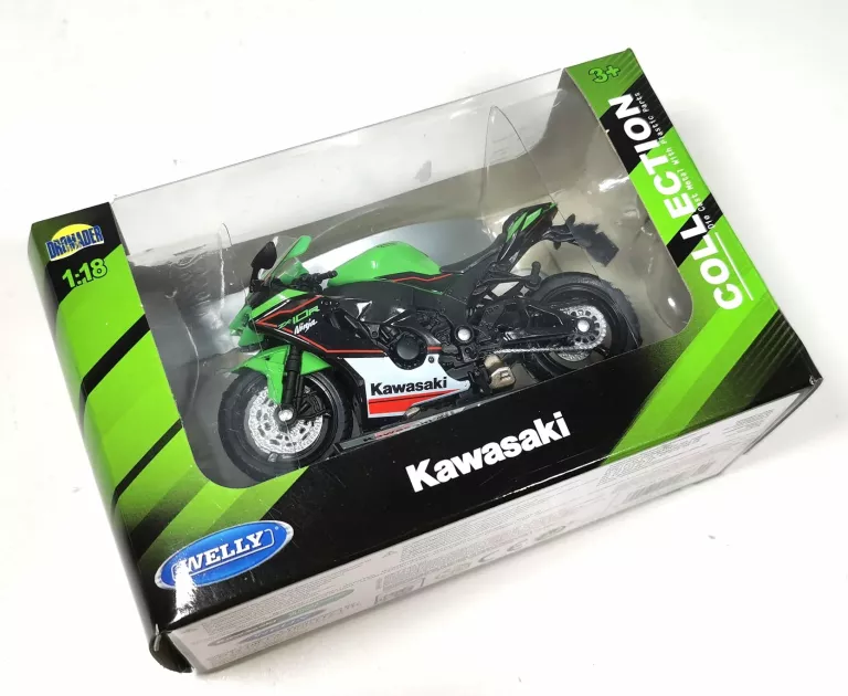 MODEL WELLY MOTOCYKL KAWASAKI NINJA ZX-10R POWYSTAWOWY
