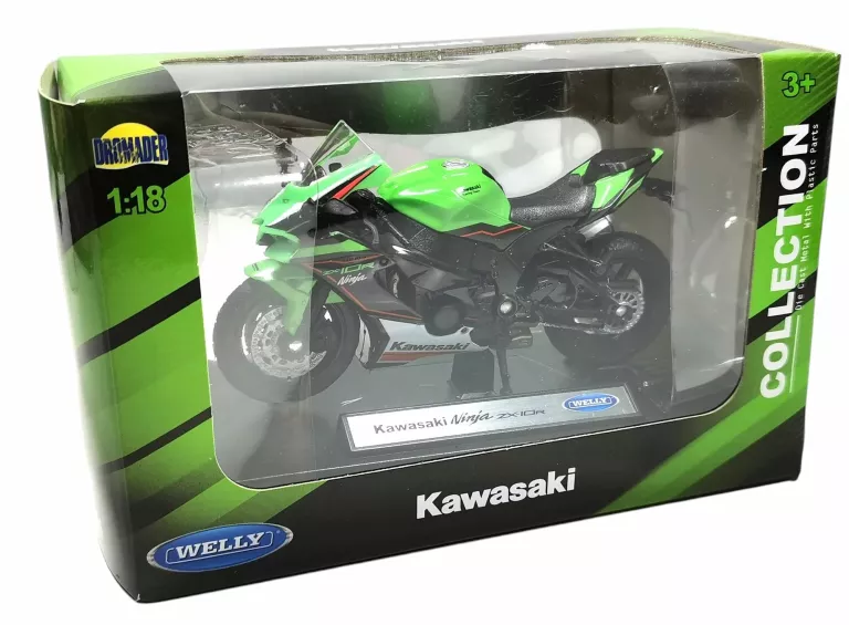 MODEL WELLY MOTOCYKL KAWASAKI NINJA ZX-10R POWYSTAWOWY