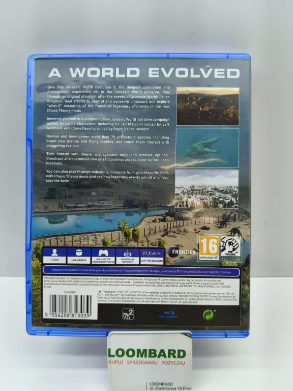 GRA JURASSIC WORLD EVOLUTION 2 PS4
