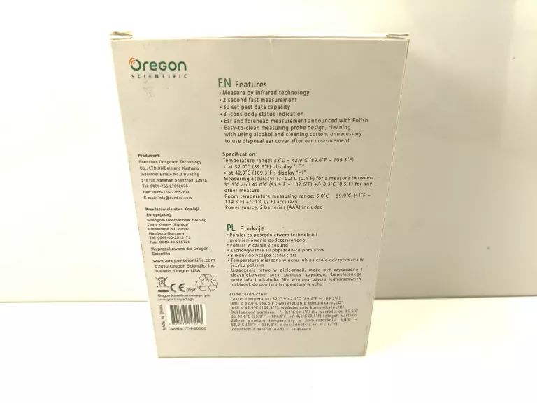 MÓWIĄCY TERMOMETR OREGON ITH-80085