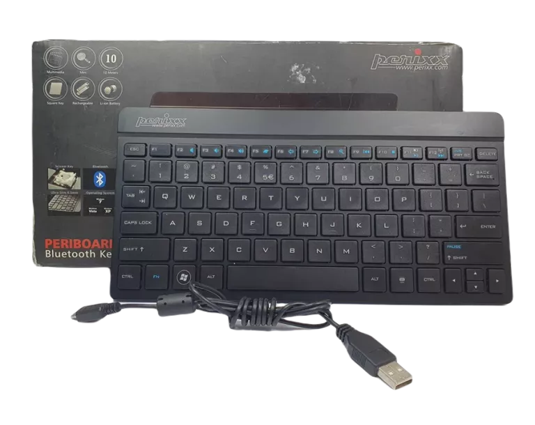KLAWIATURA BEZPRZEWODOWA BLUETOOTH PERIXX PERIBOARD-804 CZARNA 10 M