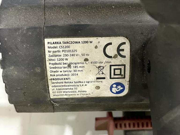 PILARKA TARCZOWA 1200W CS1200 VERSHOLD